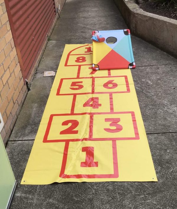 A070: Bean Bag Toss and Hopscotch Games