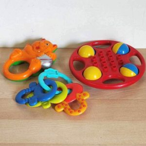 B115: Baby Rattle Set - Cat